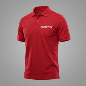 Camisetas Deportivas de Punto de Mezcla de Algodón de Color Sólido Premium Athletify para Hombre, Manga Corta, 220 g, Ropa Deportiva Transpirable y Cómoda - Product Image 1