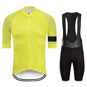 Vêtements de cyclisme respirants unisexes 100% coton biologique, t-shirt à manches courtes, short de vélo, ensemble de maillots de cyclisme d'été pour équipe professionnelle - Product Image 1