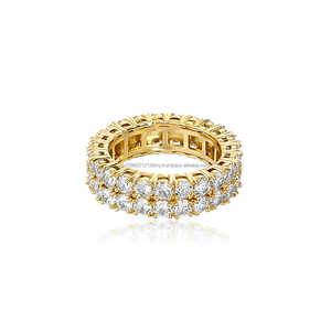 Anillo de diamante de plata 925 certificado GRA personalizado 10K 14K 18K oro sólido VVS Moissanite estilo clásico Hip Hop anillo para Unisex IGI - Product Image 4