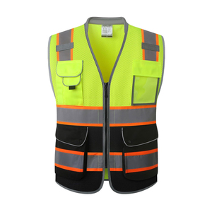 Gilet de sécurité haute visibilité à prix avantageux, meilleure qualité, logo personnalisé, fermeture éclair avant, réfléchissant, unisexe - Product Image 1