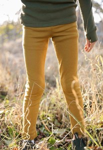 Leggings de punto vintage 100% algodón para bebé niña, de corte alto y largo, con lazo, calcetines casuales, 1 paquete, transpirables y ecológicos - Product Image 2