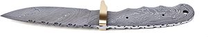 Lame vierge personnalisable en acier Damas pour la fabrication de couteaux utilitaires DIY, lame de type Raindrop EDC, pointe tombante pour le dépecage, support OEM/ODM - Product Image 2