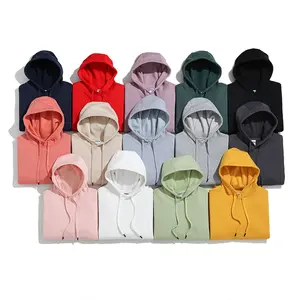 Sweat-shirt à capuche personnalisé pour homme, logo brodé, épais, unisexe, surdimensionné, impression Puff - Product Image 3