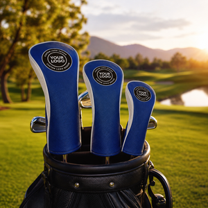 Personalized Durable Custom Logo <b>Golf</b> Club Head Covers Elastic Built Leather Pu Leather Waterproof <b>Golf</b> Club Head Covers - Product Image 6
