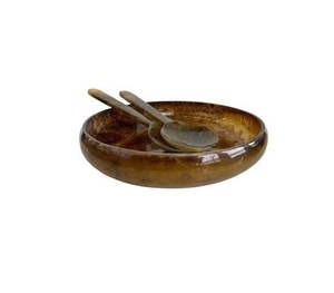 Bol de service élégant en résine de couleur blanche avec ensemble de cuillères pour une décoration de table haut de gamme - Product Image 6
