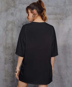 เสื้อยืดทรงสลิมฟิตสำหรับผู้หญิงใส่ในฤดูร้อนเสื้อลำลองคอกลมแขนสั้นน้ำหนักเบาระบายอากาศสีพื้นมาใหม่ - Product Image 3