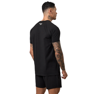 Custom Mens Black Jersey Printed Oversized Athletic T-Shirt Quick Dry Breathable Gym Workout Training Fitness Performance Wear - Product Image 2