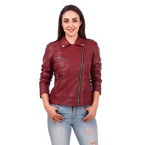 Chaqueta Bomber de Cuero Genuino Negro para Mujer, Cuello Alto, con Cierre y Bolsillos, Estilo Casual y Urbano, en Oferta - Product Image 1