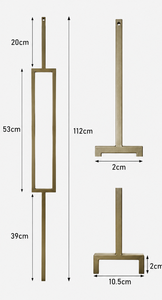 Balustre rectangulaire en fer doré, poteau de rampe d'escalier moderne en métal pour balcon, terrasse, clôture, main courante, design décoratif - Product Image 3