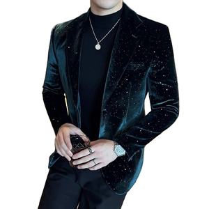 Blazers Casuales de Negocios para Hombre, Trajes, Chaquetas, Abrigos, Nuevo Blazer para Hombre, Corte Entallado, a Cuadros, Manga Larga, Blazer Casual Elegante para Hombre - Product Image 1