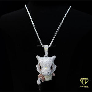 Colgante de Moissanita con Diseño de Animal, Plata de Ley 925, Piedra de Color, Estilo Iced Out, Joyería de Moda Personalizada - Product Image 3