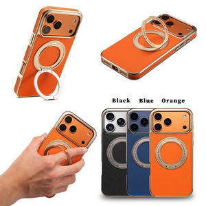 Funda Giratoria con Textura de Cuero para Negocios, Electrochapada, Compatible con <span class=keywords><strong>iPhone</strong></span> 17/16/15/14/13 Pro/ProMax Series - Product Image 6