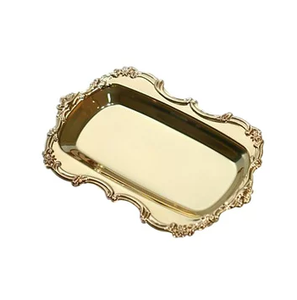 Plateau à chocolat en laiton au design attrayant, organiseur de bonbons, plateaux de rangement en laiton, élégant plateau de service rectangulaire en laiton pour chocolat - Product Image 2