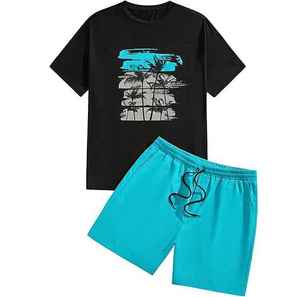 Ensemble de chemises et shorts personnalisés pour hommes, vêtements de mode respirants, t-shirts et shorts pour hommes - Product Image 2
