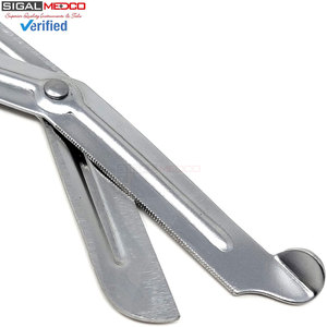 กรรไกรแพทย์ฉุกเฉินสแตนเลส ขนาด 7.5 นิ้ว แพ็ค 12 ชิ้น สำหรับพยาบาล แพทย์ ช่างพยาบาลฉุกเฉิน ตัดผ้าพันแผล ชุดใหญ่ - Product Image 2