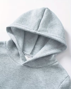 Men's Light Green Hoodie Sweatpants Set Solid Color Casual Winter Wear Polyester/Cotton French Terry Knitted Fabric Breathable - Product Image 3