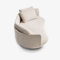 Canapé modulaire en tissu écologique moderne de luxe avec accoudoirs incurvés pour hôtel et appartement