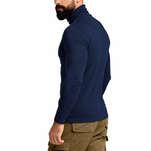 Mens Turtle High Neck Fashionwear Solid Pattern Knitted Undershirt Wear Long Sleeve Slim Fit Apparel High Quality Custom Design - Product Image 5