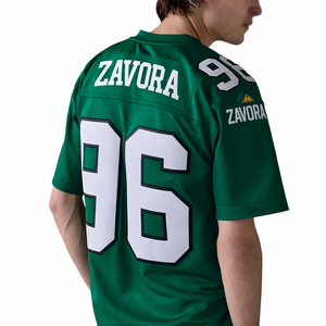 Camiseta de Fútbol Transpirable de Malla Verde para Hombre, Cuello en V, Uniforme de Equipo, Logotipo Personalizado, Ropa Deportiva, Fabricación de Marca Privada, Suministro al por Mayor - Product Image 5