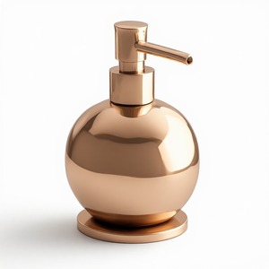 Premium <b>Brushed</b> Brass Soap Dispenser Designed For Elegant Bathroom Countertops With Durable Construction And <b>Smooth</b> Pump - Product Image 6