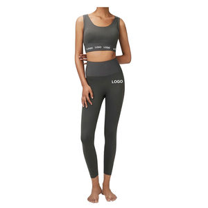 Top Design High Waist Quick Dry Yoga <b>Leggings</b> for Women's Solid <b>Pattern</b> with Elastic Waist Closure Customizable OME Service Pant - Product Image 5