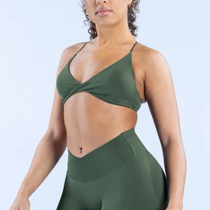 Conjunto Deportivo de Yoga para Mujer, Bra Deportivo sin Costuras con Push-Up, Ligero, Elástico, de Spandex, Tejido, para Gimnasio - Product Image 4