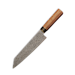 Cuchillo de Cocina Personalizable Ambidiestro de Acero de Damasco Forjado con Diseño de Gota de Lluvia, Regalo de Aniversario para Cocineros DIY, apto para lavavajillas - Product Image 1