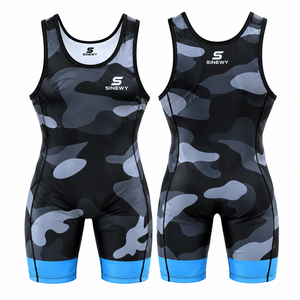 SINEWY <b>Women</b> Camouflage One Piece Martial Arts <b>Romper</b> Fitted Spandex Polyester Quick Dry Stretch Adult - Product Image 1