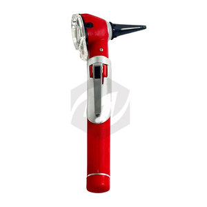 Otoscopio de Fibra Óptica Premium, Mini Set de Diagnóstico ENT Rojo de Bolsillo, Herramienta de Examen Médico Portátil Profesional con LED Brillante - Product Image 4