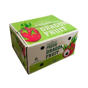 OEM Rectangle Folding Corrugated Kraft Paper Boxes 40x30.5x21.5 Flexographic UV Printed Recycled <b>Materials</b> Dragon Fruit - Product Image 4
