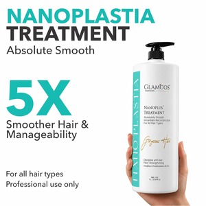 Glamcos Nanoplastia Nano Plus <b>Hair</b> Treatment 1L Smoothing <b>Cream</b> For All <b>Hair</b> Types - Product Image 3