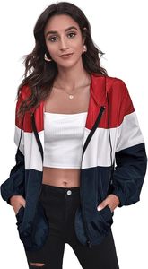 Woomenia Unisex <b>Red</b> Lightweight Windbreaker Safari <b>Jacket</b> <b>Waterproof</b> Casual Pullover Closure Polyester Winter Outerwear - Product Image 6