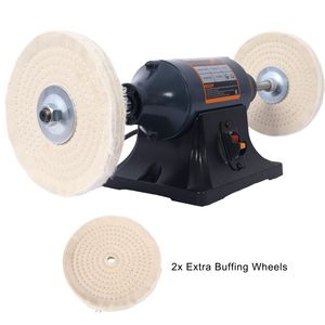 Lucidatrice Elettrica Extra Lunga da 8 Pollici con Motore a 4 Poli, Smerigliatrice da Banco, 4 Ruote Lucidanti Spesse 80 Strati per Lucidatura Metalli - Product Image 2