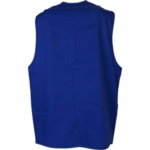 Chaleco de Trabajo Azul con Cuello en V para Hombre, con Múltiples Bolsillos, Cierre de Cremallera, Ropa Exterior Informal de Verano, Material de Poliéster de Secado Rápido - Product Image 5
