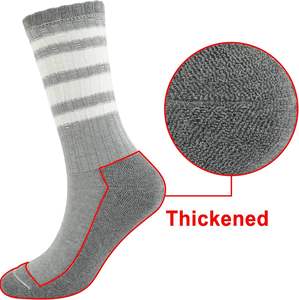 Calcetines Profesionales de Baloncesto para Adultos, con Logotipo Personalizado, Compresión, Entrenamiento, Acolchado Grueso, Diseño a Rayas, Tejido de Punto Otoñal - Product Image 5