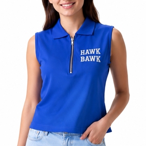 Camiseta Polo sin Mangas para Mujer, Tela Premium, Diseño sin Mangas, Estilo Moderno, Ajuste Cómodo, Proveedor OEM de Camisetas Polo para Mujer - Product Image 1