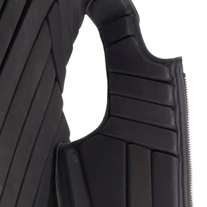 Gilet de sécurité équestre unisexe noir matelassé avec fermeture éclair respirant pour l'équitation 2026 - Product Image 4