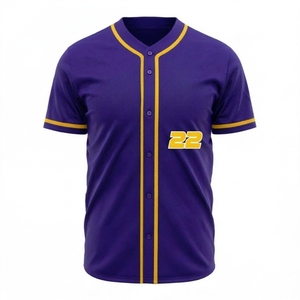 เสื้อเบสบอลแบบซับลิเมชั่นสั่งทำได้สำหรับทุกเพศ ขายส่ง แขนสั้น ระบายอากาศ แห้งเร็ว ชุดกีฬาฤดูร้อน ไซส์ใหญ่สำหรับผู้ใหญ่ สำหรับทีม - Product Image 5