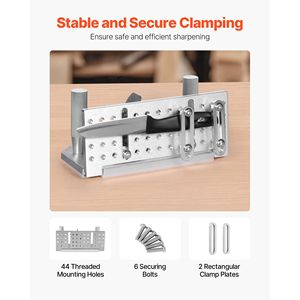 Afilador de cuchillos ajustable de 85 y 115 grados con soporte para lijadora de banda, doble mango, 7.68 pulgadas de largo, para afilar - Product Image 3