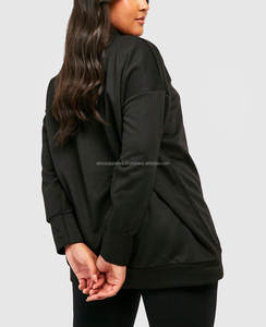 Ensemble sweat-shirt et pantalon de survêtement en coton à capuche surdimensionné avec broderie 3D personnalisée pour l'hiver, imprimé à l'écran, haut court à capuche pour femmes - Product Image 5