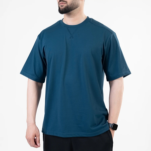 Camisetas de Hombre con Logotipo Personalizado en la Parte Delantera, 100% Algodón, Sólidas, Casuales, Corte Regular, Manga Corta, Transpirables, de Secado Rápido, Camisetas Lisas - Product Image 5