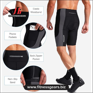 High Performance Eco-Friendly Breathable Spandex/Polyester <b>Cycling</b> <b>Shorts</b> Customizable Options Men-Padded Comfort Quick Dry - Product Image 4