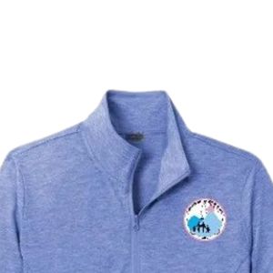 เสื้อแจ็คแอนด์จิลสำหรับผู้หญิง รุ่นน้ำหนักเบา สีฟ้าอ่อน แบบซิปครึ่งตัว เสื้อสเวตเชิ้ตแบบซิปครึ่งตัวสำหรับออกกำลังกาย ระบายอากาศได้ดี สวมใส่สบายๆ สำหรับกิจกรรมต่างๆ - Product Image 2