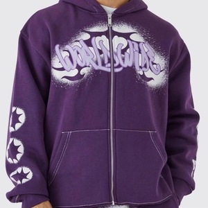 Ensemble de survêtement ample en coton personnalisé pour la vente en gros, avec impression en silicone en relief, délavage à l'acide, motif graphique personnalisé, tissu doux, style streetwear - Product Image 6