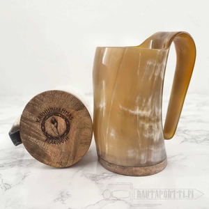 Taza de café y vino de cuerno de búfalo natural pulido de lujo hecho a mano-Idea de regalo de boda - Product Image 6