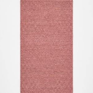 Elegant Blush <b>Pink</b> Solid Color Wool Area Rug, Modern Handwoven <b>Braided</b> Textured Loop Pile Floor Covering for Living Room Bedroom - Product Image 5