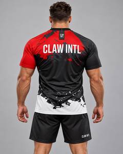Conjunto de Camiseta de Fútbol para Hombre CLAW INTL, Rojo y Negro, Sublimado, Manga Corta, Transpirable, para Entrenamiento - Product Image 6