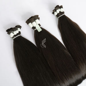 มัดผมอินเดียแบบนุ่มสไตล์ Fumi ผมตรงสีดำบริสุทธิ์สำหรับร้านเสริมสวย - Product Image 2