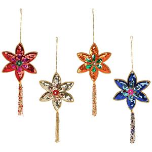 Adorno Floral de Lujo con Bordado Zari para Eid Mubarak, Adorno de Flores con Lentejuelas Hecho a Mano, Regalo para Invitados, Decoración para el Hogar y la Puerta - Product Image 3