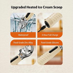 Paletta Elettrica Riscaldata per Gelato con LED Ricaricabile, Riscaldamento Rapido, in Acciaio Inossidabile, Impermeabile - Product Image 6